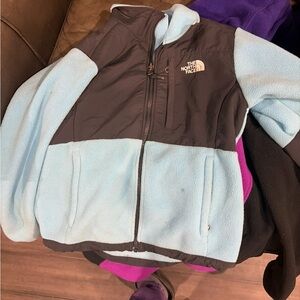 The North Face Sky Blue and Charcoal Jacket